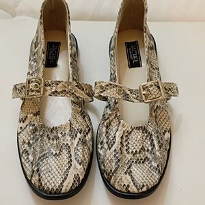 RACHEL Rachel Roy Snake Print Baby Doll Flats Size 8.5